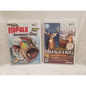Cabelas Hunting Expeditions &  Rapapa Tournament Fishing Wii Video Games